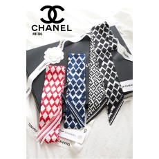 [CHANEL] 샤넬 마름모 패턴 리버서블 방도 스카프(국내배송)