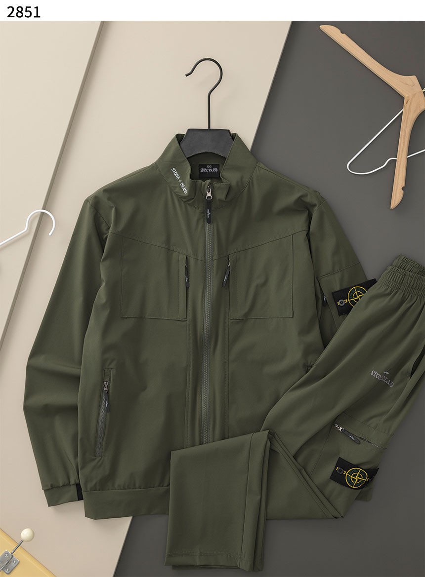 스톤아일랜드 [STONE ISLAND] 투포켓 집업 조거 팬츠 셋트(국내배송)