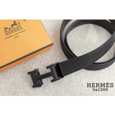 에르메스 [HERMES] 수입고급 소가죽 H로고 블랙스트라이프 자동벨트(국내배송)