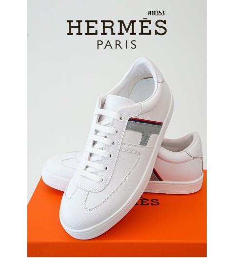 [HERMES] 에르메스 매장판 남성 부메랑 화이트 스니커즈 (국내배송)