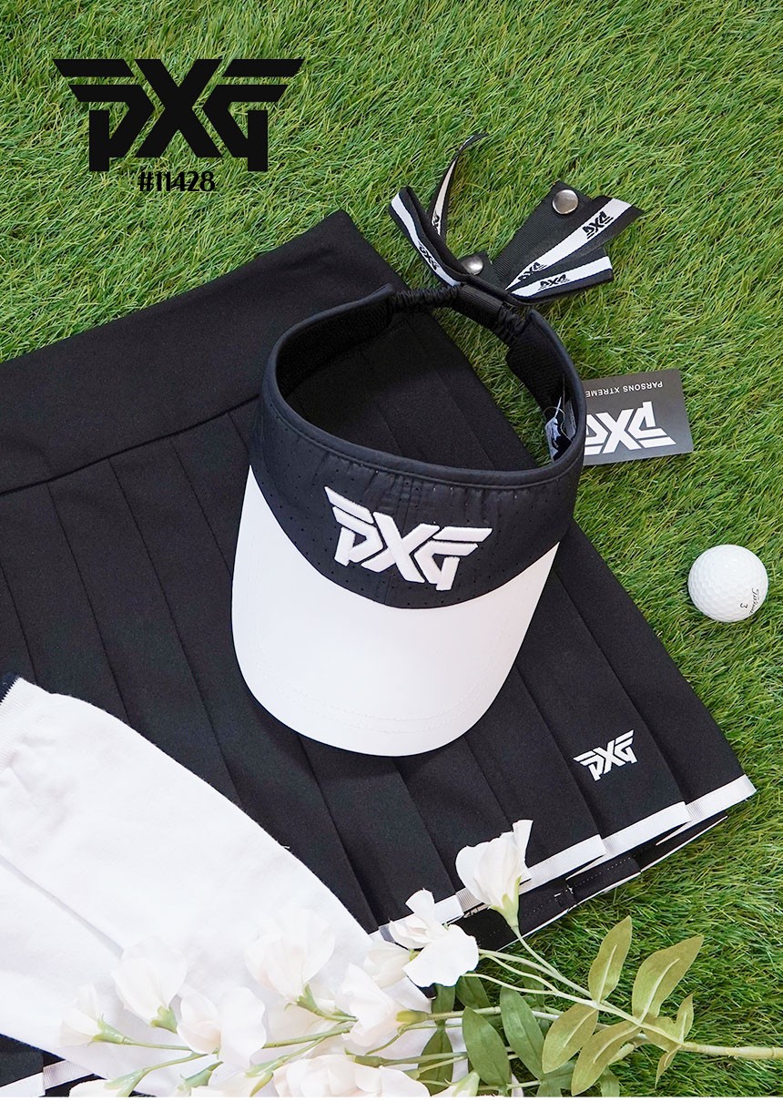 [PXG] PXG 여성 골프 컬러 블럭 리본 썬 바이저(국내배송)