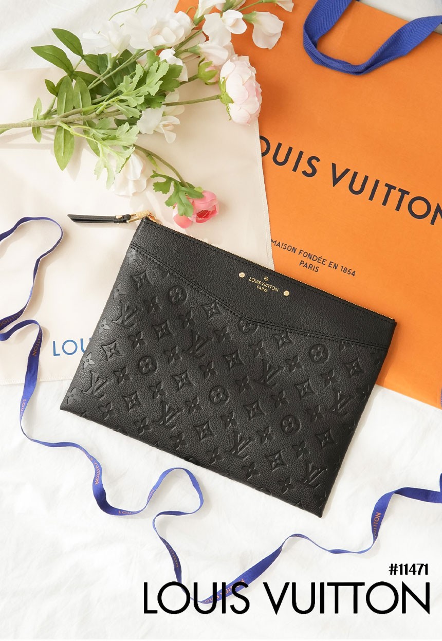 [LOUIS VUITTON] 루이비통 모노그램 앙프렝뜨 느와르 블랙 파우치 클러치백(국내배송)