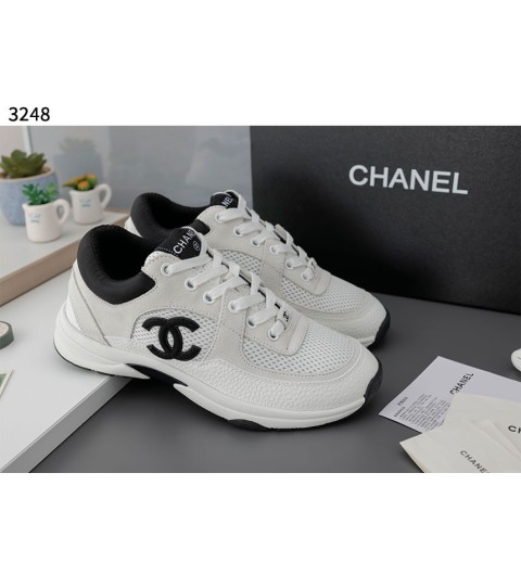 샤넬 [Chanel] 수입고급 샤넬 스니커즈 메쉬 스웨이드 카프스킨 & 화이트 블랙 (국내배송)