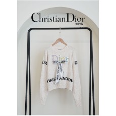 [DIOR] 크리스찬디올 여성 리본타이 보카시 라운드 니트 티셔츠(국내배송)