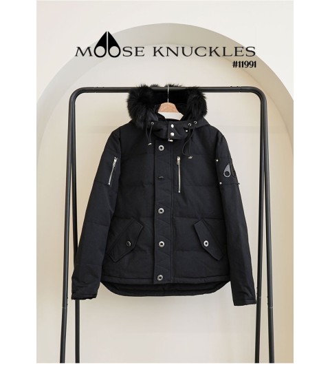 [MOOSE KNUCKLES] 무스너클 와펜 블랙퍼쓰리쿼터 다운 점퍼 (국내배송)