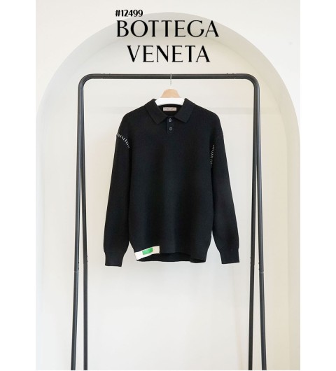 [Bottega Veneta] 보테가베네타 남성 그린 레더 스티치 카라 니트 스웨터 (국내배송)