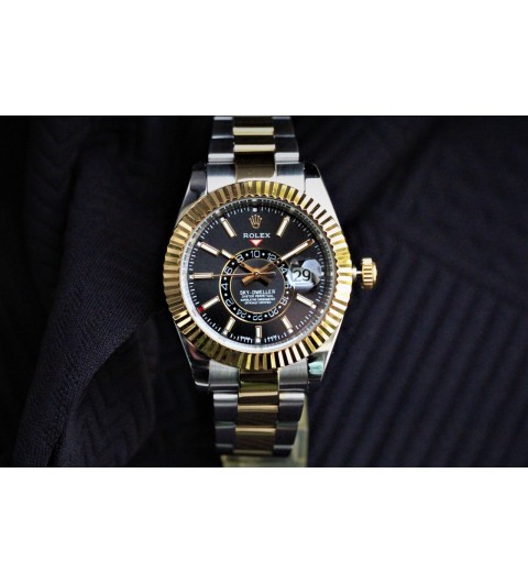 로렉스(ROLEX) 스카이드웰러 콤비 블랙(국내배송)