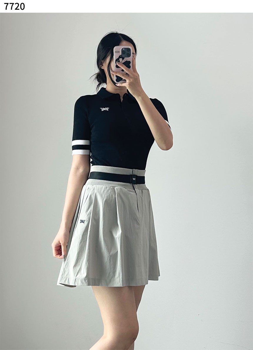 PXG 수입고급 WOMEN SUMMER HIGH WAIST BELTED SKIRT 신상입고(국내배송)