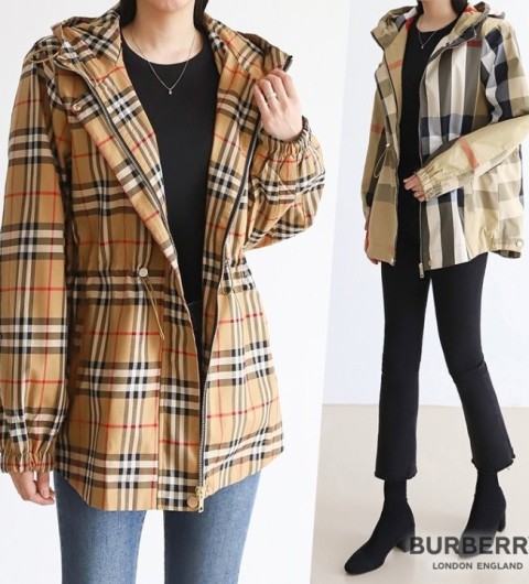 버버리 Classic check hoodie jacket 국내배송