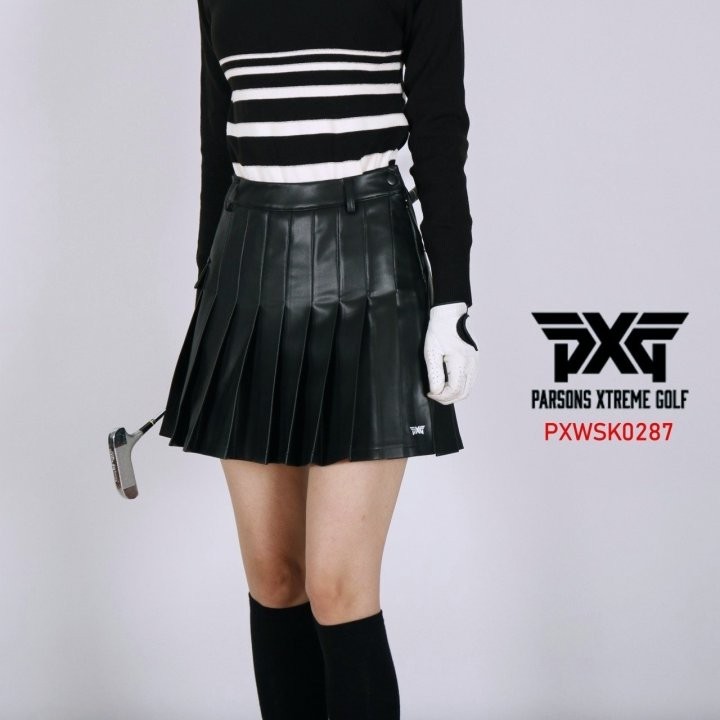 PXG여자 PXWSK0287 레더 플리츠 기모 스커트 치마 국내배송