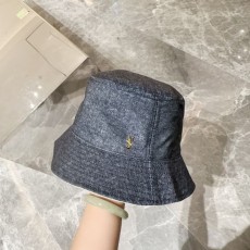 입생로랑 버킷햇 흑청 로고 모자 국내배송
