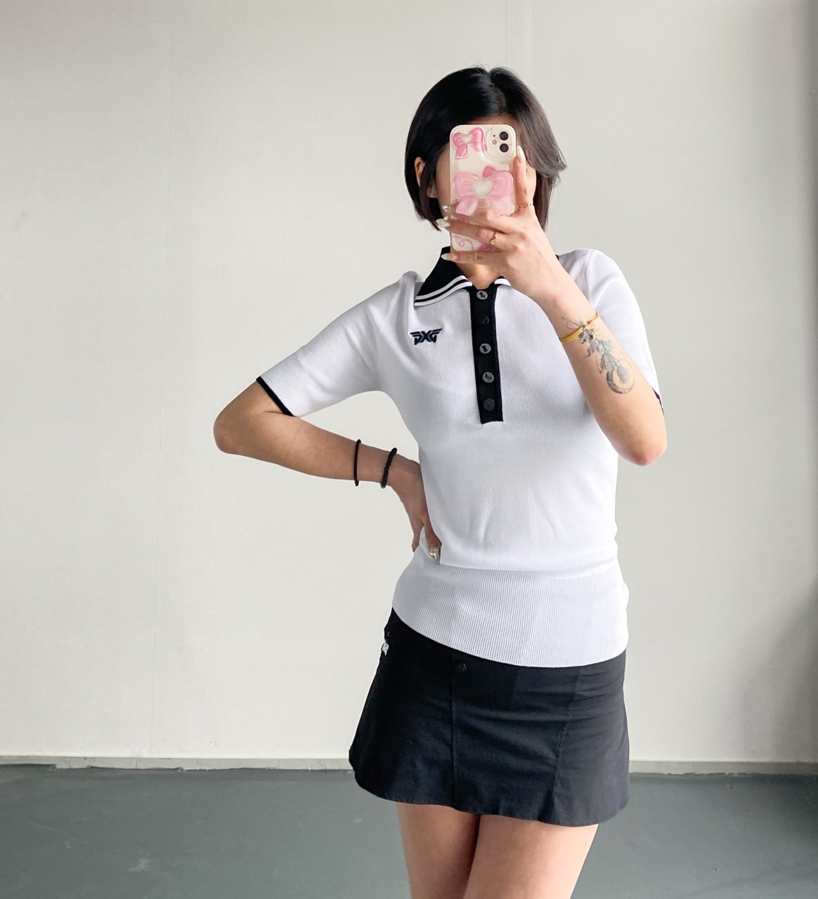 PXG 썸머 미들 슬리브 여성 스웨터 국내배송