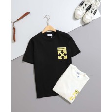 오프화이트 [ OFF ] 애로우 로고 코튼 반팔티셔츠  국내배송