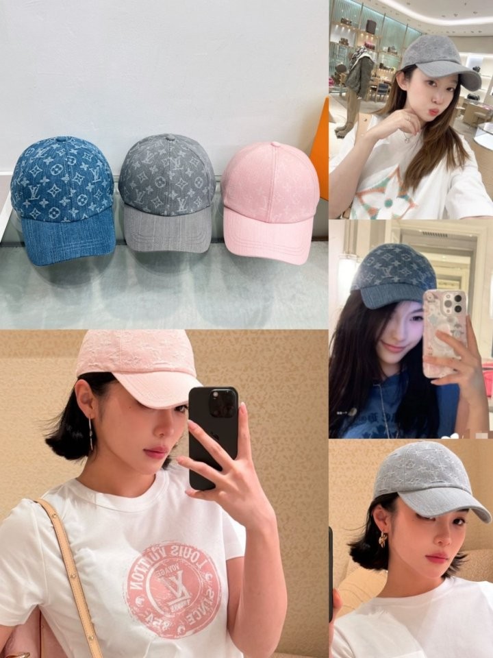 루이비통 데님 모노그램 캡 국내배송