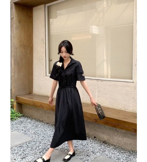 몽클레어 포켓 반팔원피스 국내배송