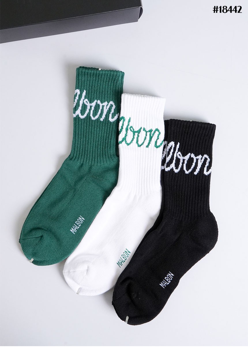 말본  로고 크루 삭스 3PCS 셋 국내배송