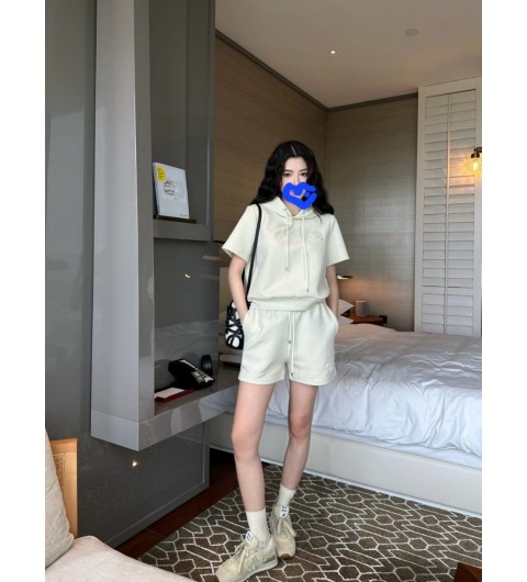 샤넬 코코 로고 후드 반바지 세트신상입고 국내배송