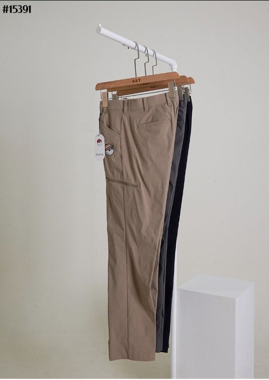 말본 남성 사선 포켓 자수 로고 슬림핏 골프 팬츠 국내배송