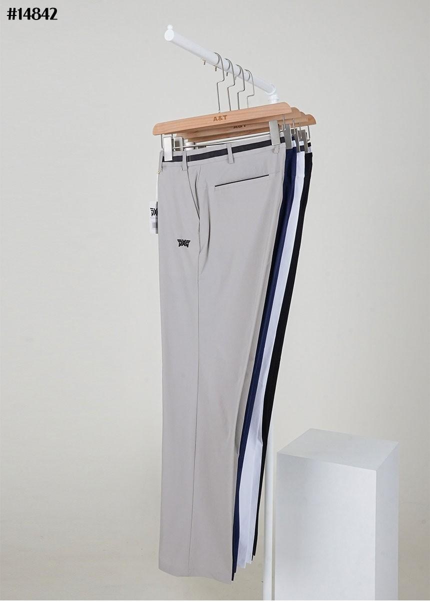 PXG 남성 웨이스트 라인 자수 로고 슬림핏 골프 팬츠 국내배송