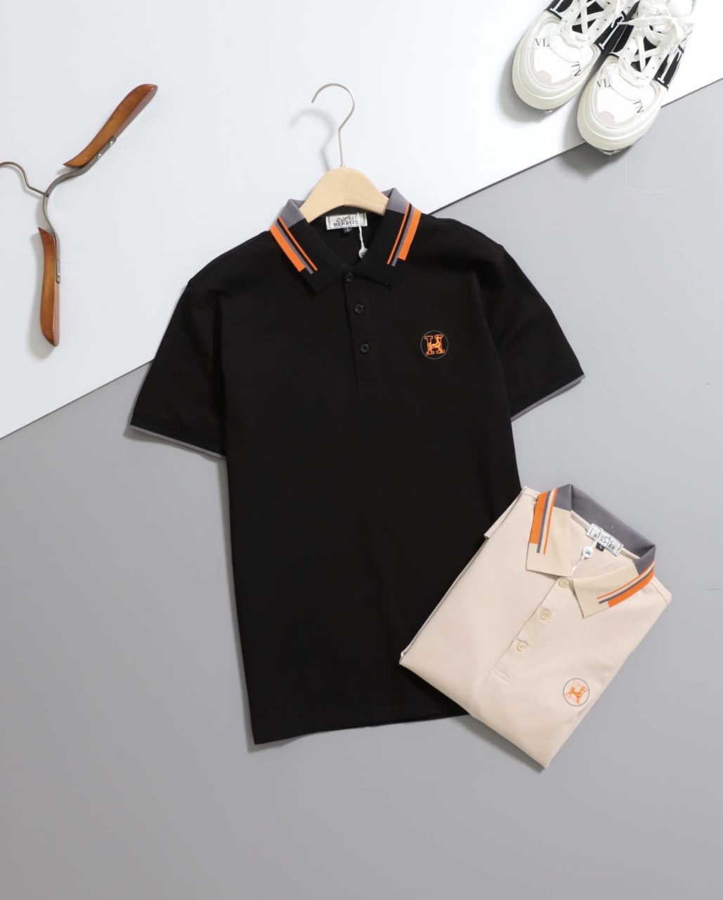 에르메스 수입 H로고 자수 폴로 셔츠 국내배송