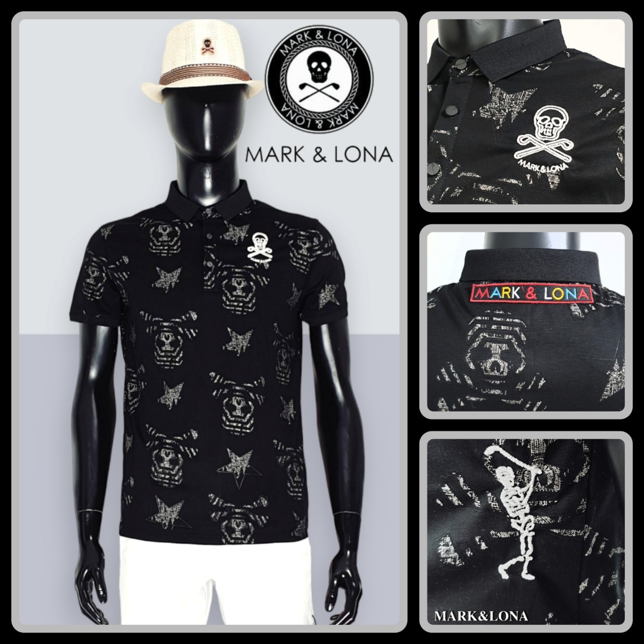 마크앤로나 COOL  스컬 골프 반팔 국내배송