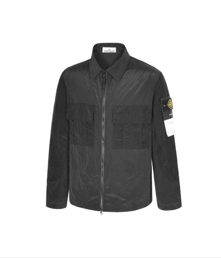 스톤어일랜드 나이론 메탈 립스탑 오버셔츠 국내배송