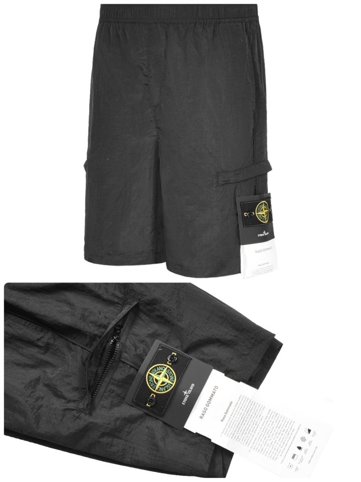 스톤어일랜드 쿨원단  패치 2/1하프 팬츠 국내배송