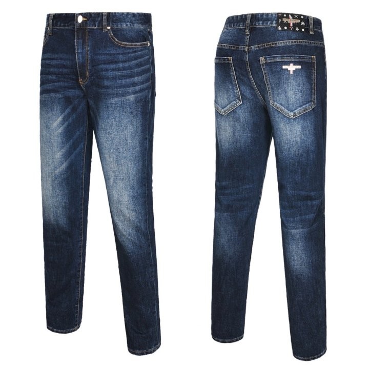 톰브라운 메탈 레더패치 진청워싱진 국내배송