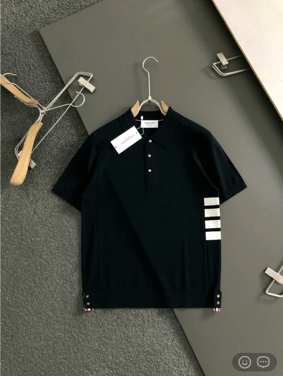 2025SS톰브라운 신상 사선 쿨니트 카라 티셔츠 국내배송