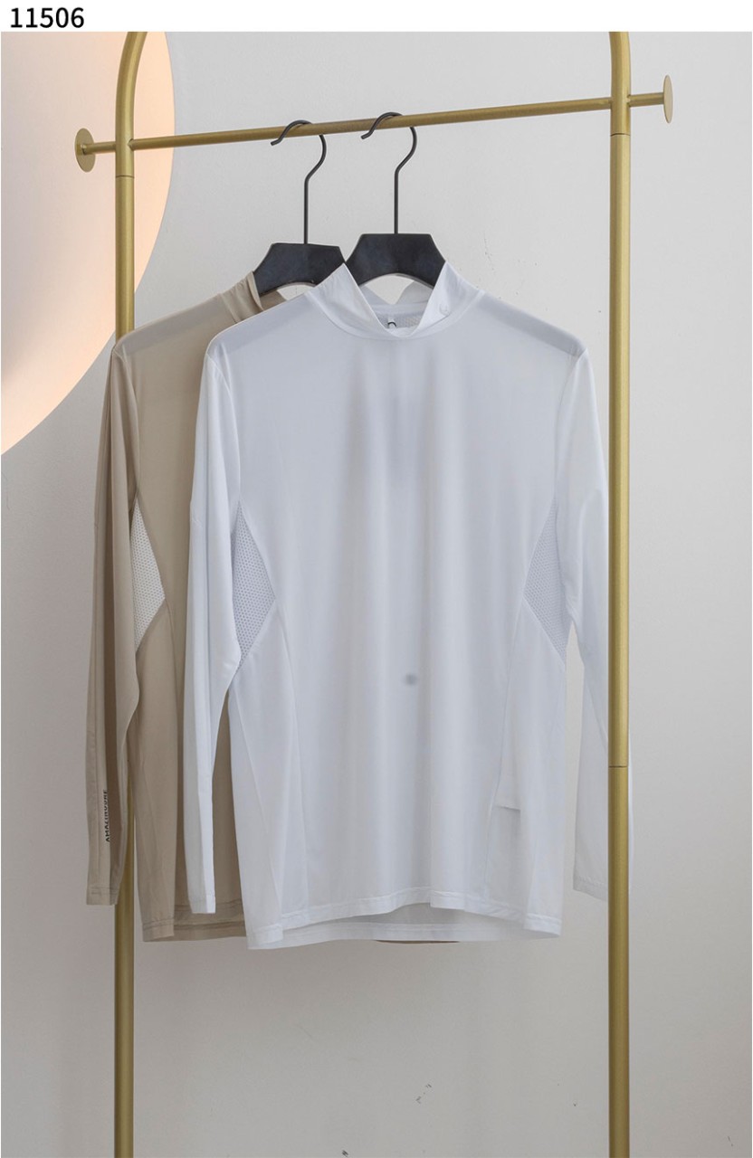 어메이징크리 남성 넥 로고 매쉬 이너티셔츠 국내배송