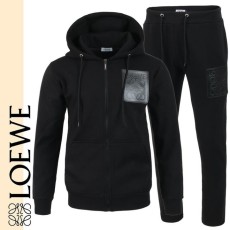 로에베 가죽 로고 후드집업 셋업 국내배송