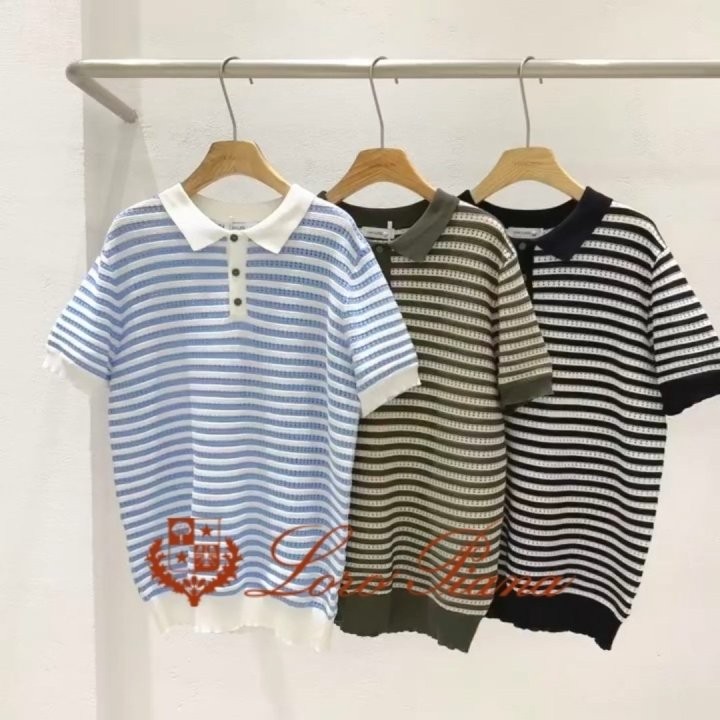 로로피아나 펀칭 스트라이프 카라티 국내배송