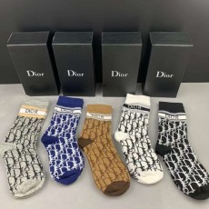 디올 남녀공용 5종 양말세트 국내배송