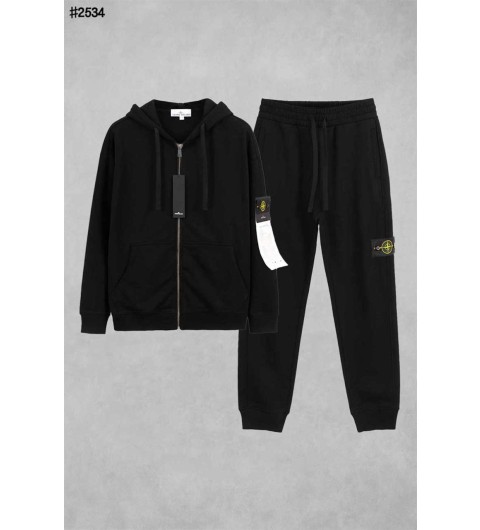 스톤아일랜드 와펜 테리 후드 집업 & 와펜 테리 조거 팬츠 셋 국내배송