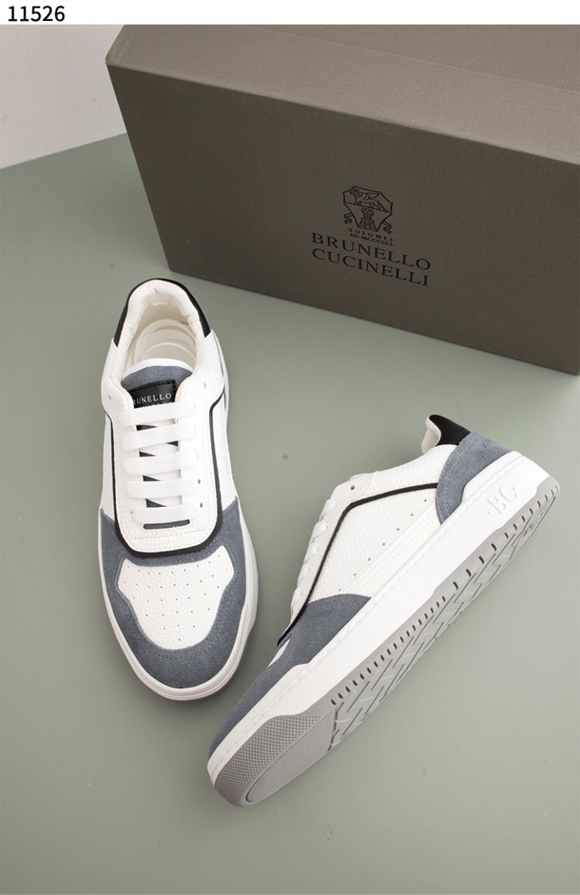 브루넬로쿠치넬리 펀칭 패널 그레이니 레더 남성 스니커즈 국내배송
