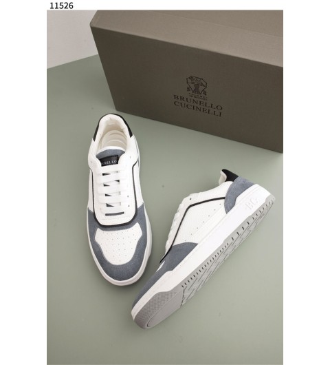 브루넬로쿠치넬리 펀칭 패널 그레이니 레더 남성 스니커즈 국내배송