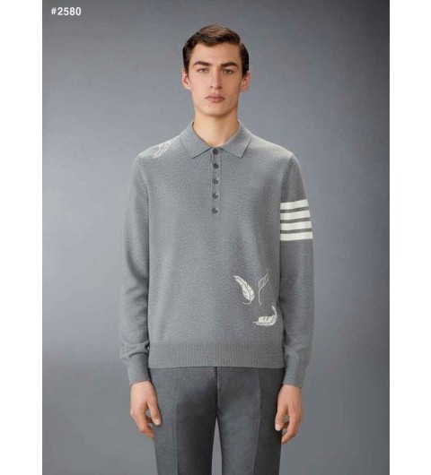 톰브라운 남성 페더 인타르시아 4바 카라 니트 국내배송