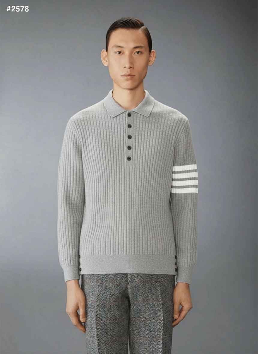 톰브라운 사선 케이블 카라 니트 국내배송