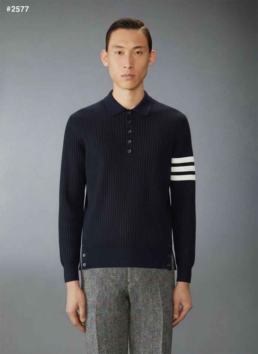 톰브라운 사선 케이블 카라 니트 국내배송