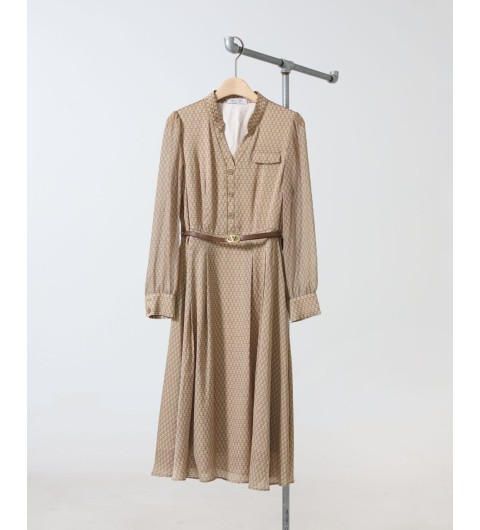 발렌티노 [ V.L.T.N ] 수입 V넥 패턴 원피스  국내배송