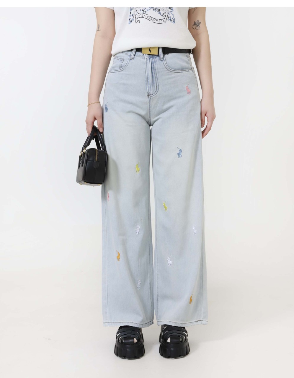 폴로 엠브로이드 와이드 진 국내배송