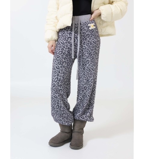 셀린느  울캐시 레오파드 세미 와이드 팬츠 국내배송