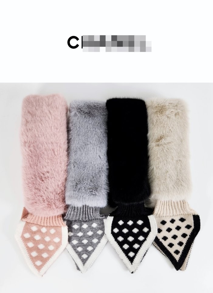 샤넬 C 도트 리본 퍼머플러 국내배송