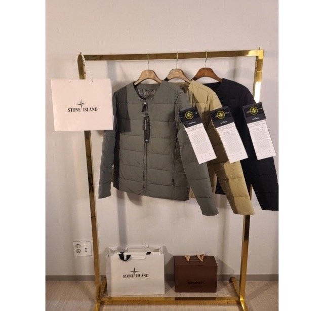 스톤아일랜드 ST 스트라이프 퀄팅 패딩점퍼  국내배송