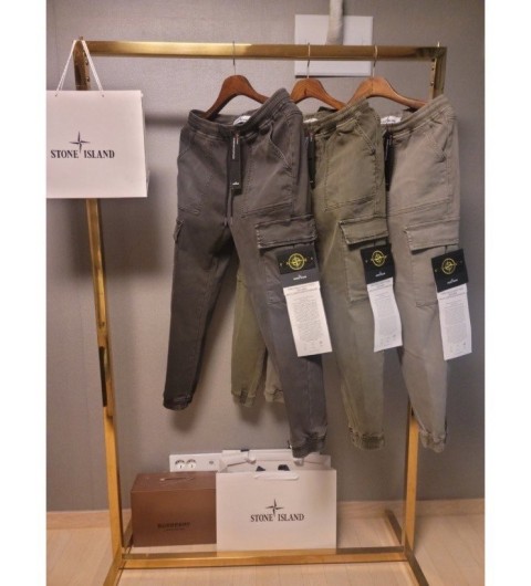 스톤아일랜드 ST 수입원단 워싱 빈티지 밍크기모 조거팬츠 국내배송
