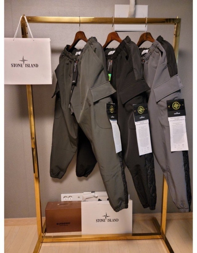 스톤아일랜드 ST 수입 기모조거퀄팅팬츠 국내배송