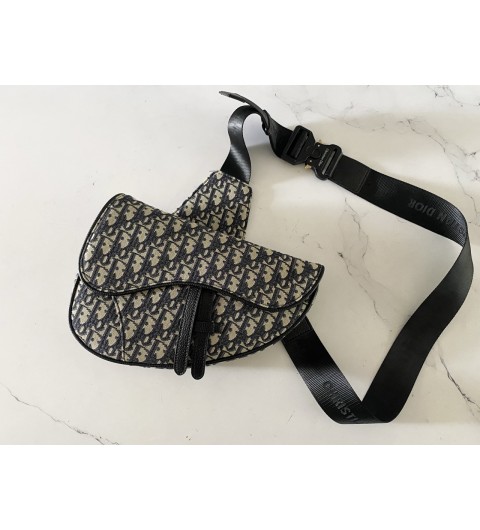 디올 새들백 베이지 & 블랙 오블리크 자카드 국내배송