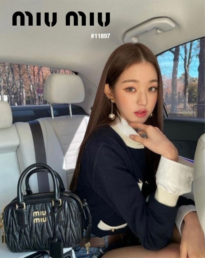 미우미우  마테라쎄 나파 가죽 탑 핸들 장원영 백 국내배송