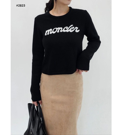 몽클레어 이니셜 로고 울 라운드 니트 국내배송