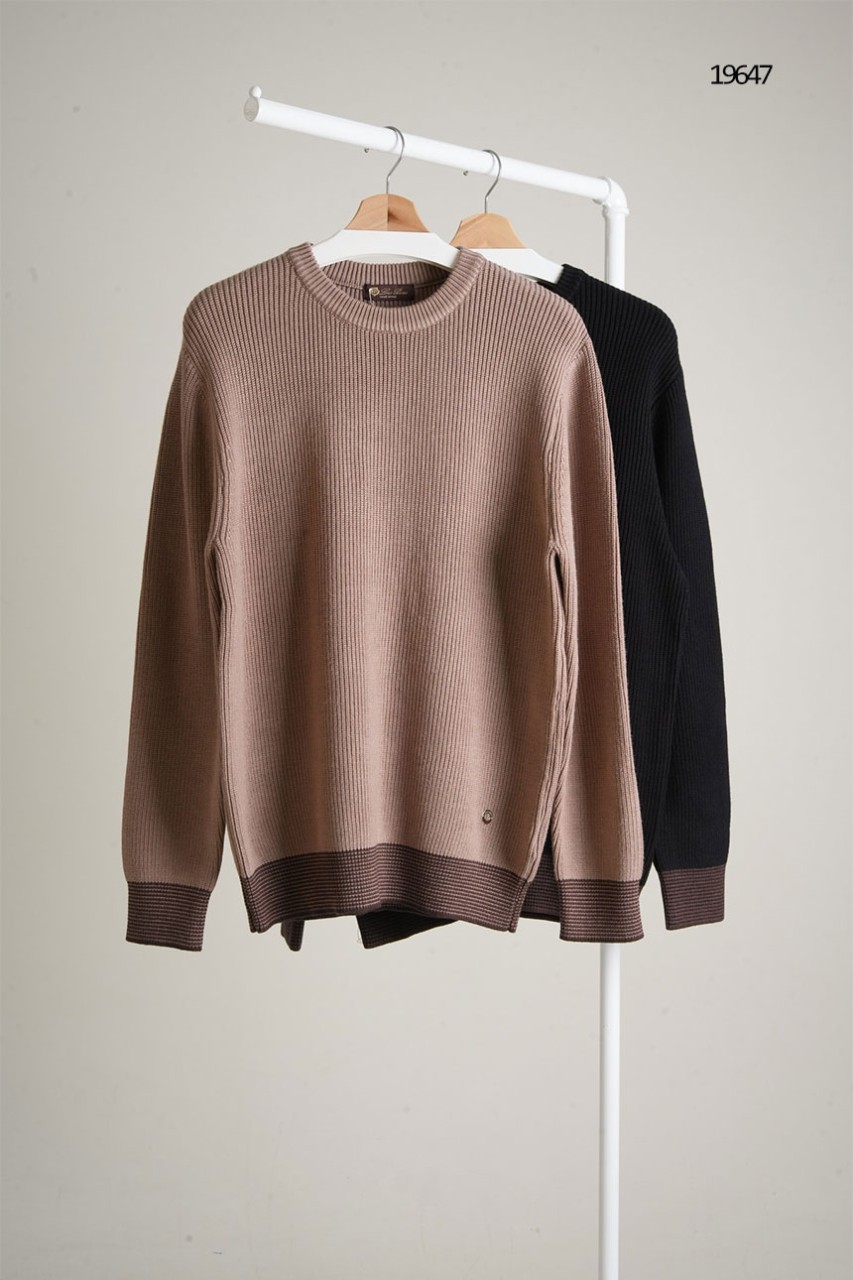 로로피아나 시보리 배색 울 캐시미어 니트 국내배송